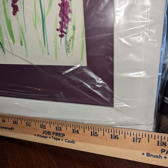 Original Watercolor Painting Monarch Butterfly on Lavender Kentucky Framed 18x22 - Picture 3 of 6